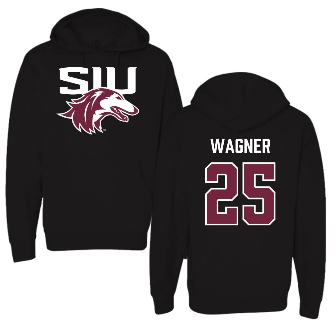 Southern Illinois University at Carbondale Football Black Hoodie  - #25 Kayleb Wagner