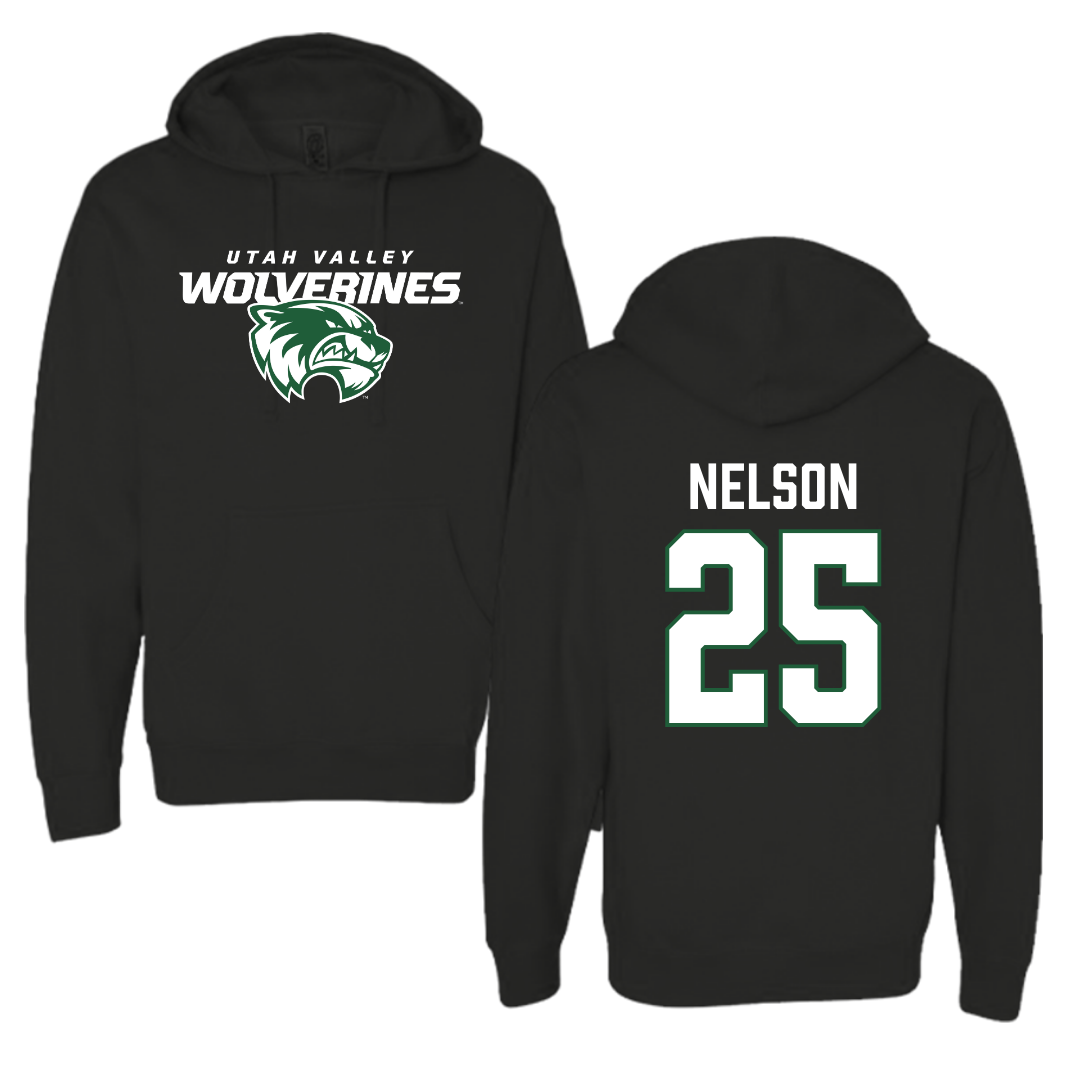 Utah Valley University Basketball Black Hoodie  - #25 Halle Nelson