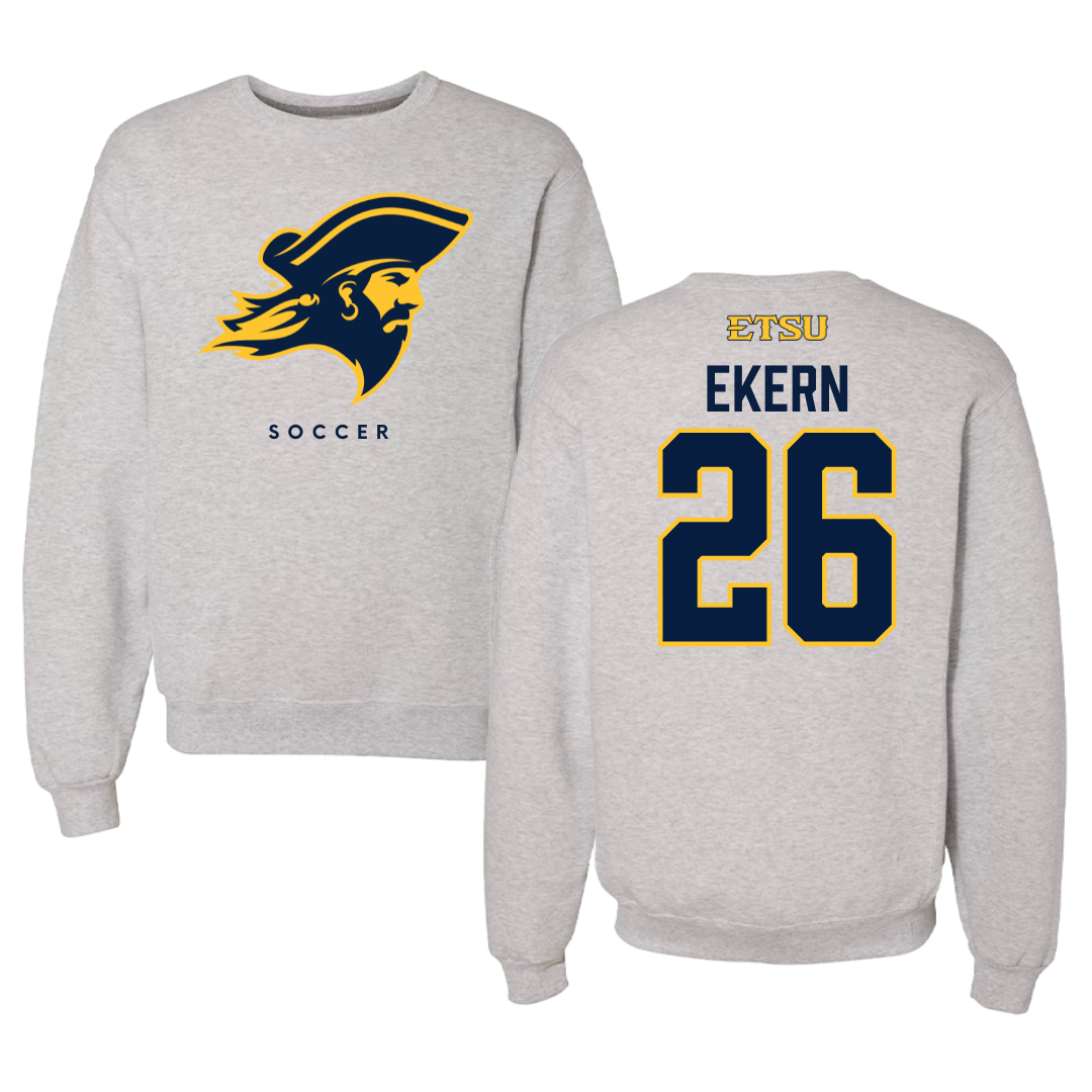 East Tennessee State University Soccer Gray Crewneck  - #26 Annabelle Ekern