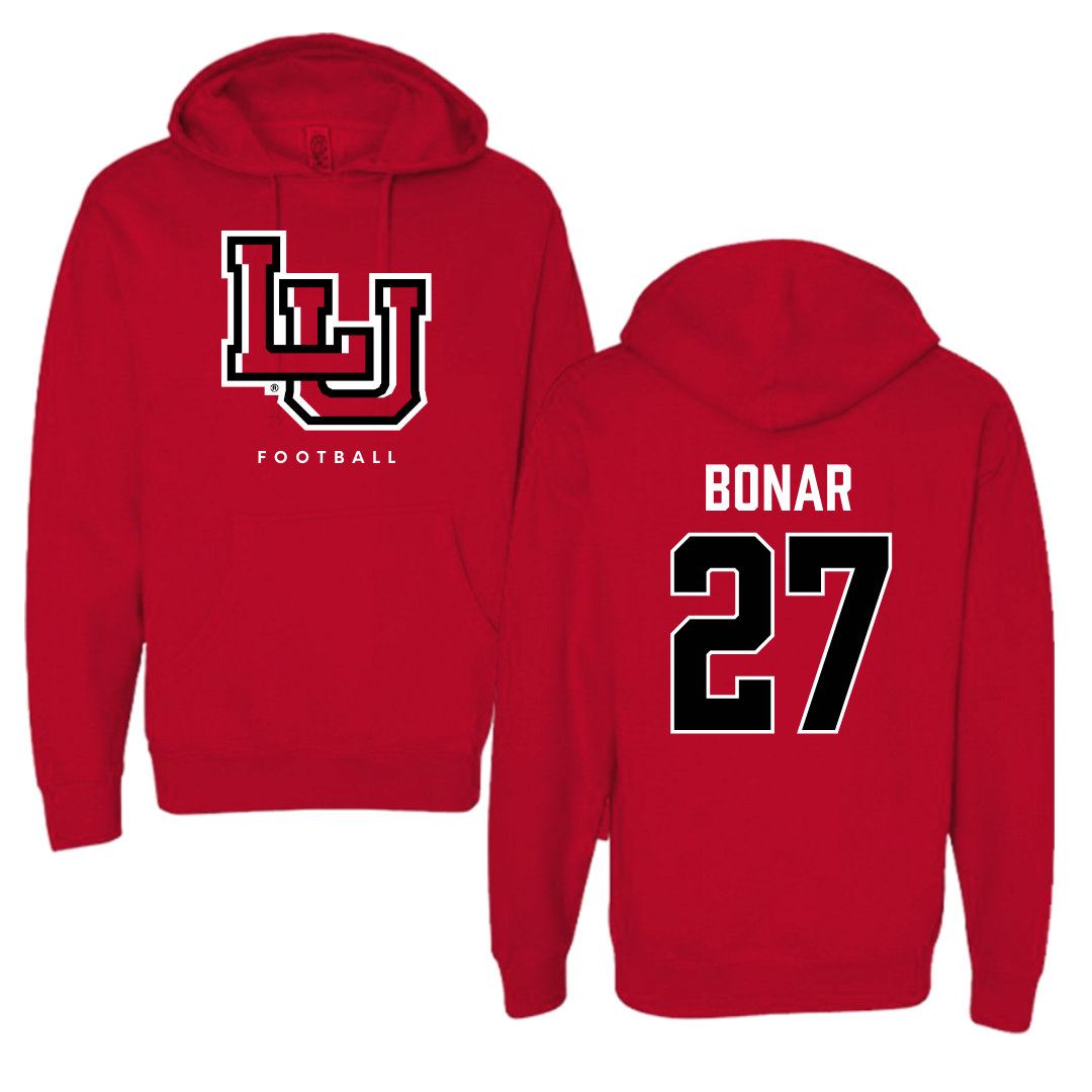 Lamar University Football Red Hoodie  - #27 Robert Bonar