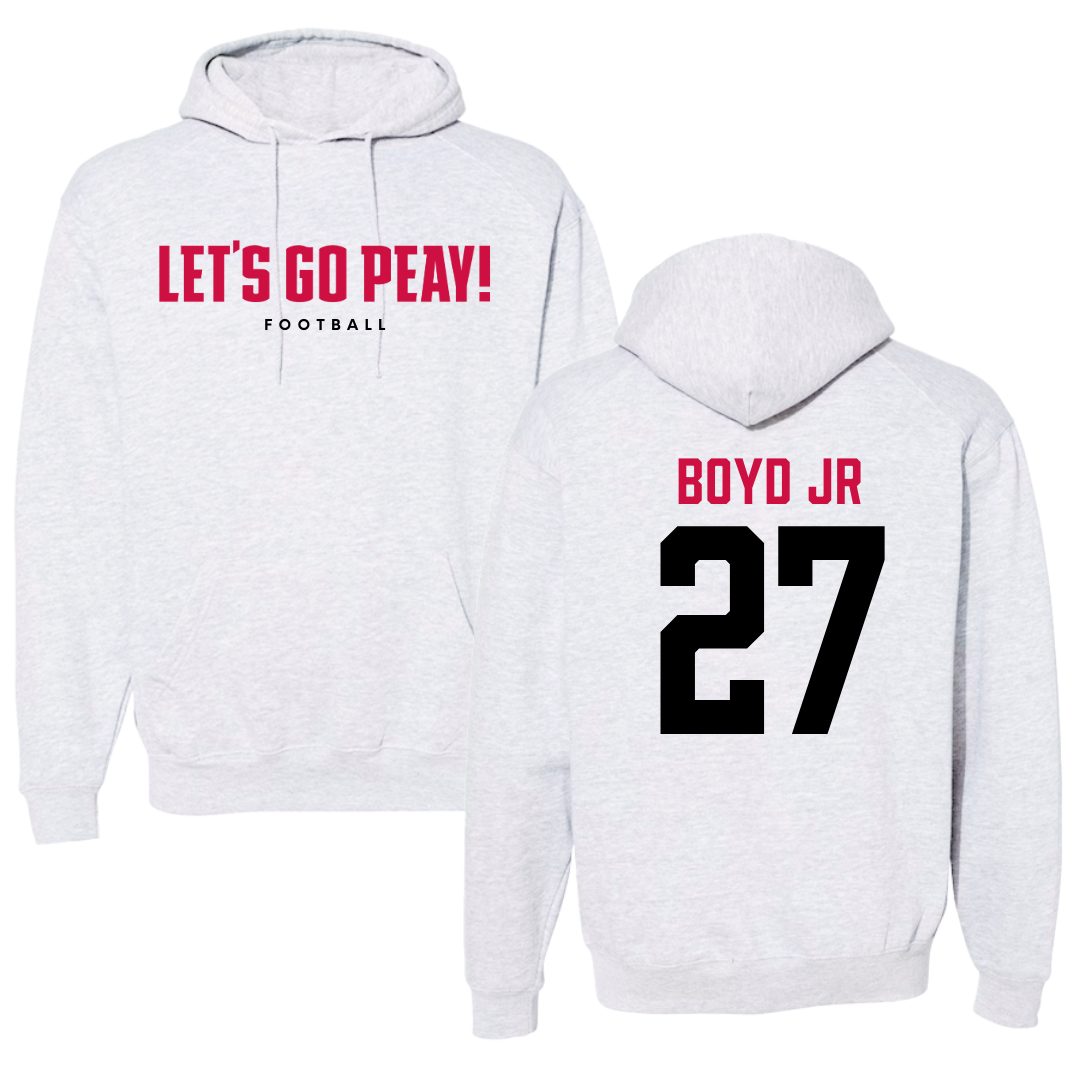 Austin Peay State University Football Gray Hoodie  - #27 Tetoe Boyd Jr