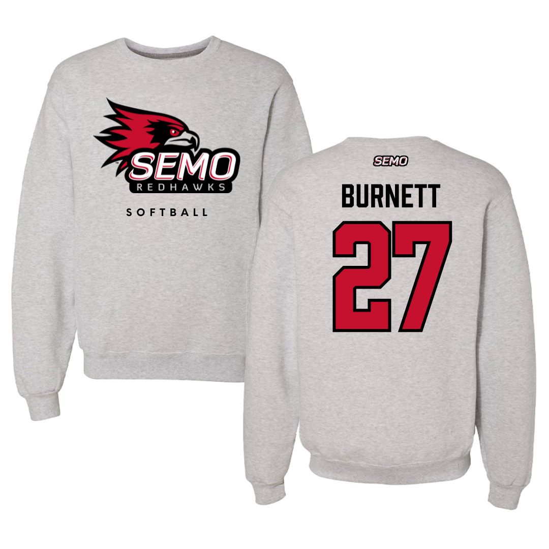 Southeast Missouri State University Softball Gray Crewneck  - #27 Hailey Burnett