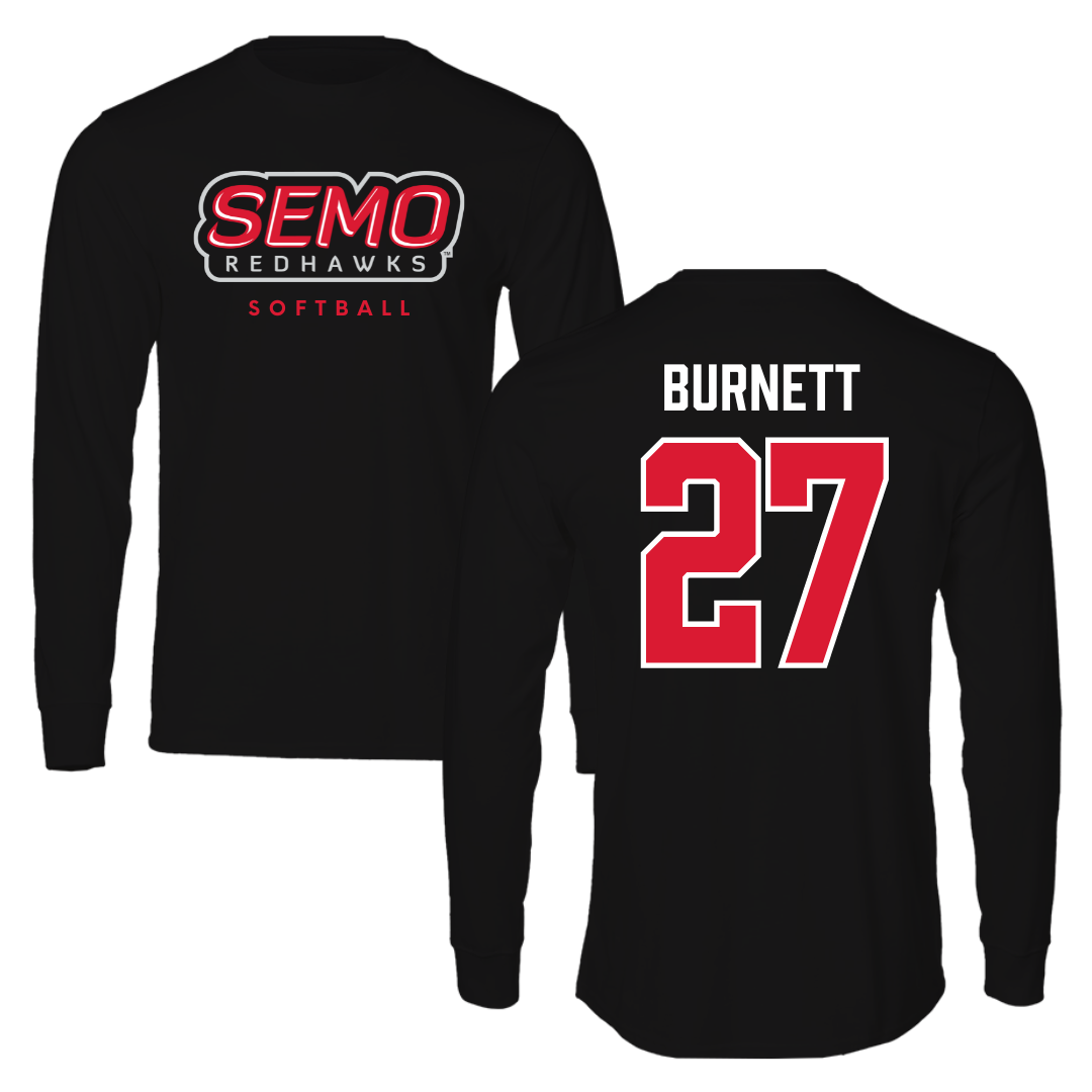 Southeast Missouri State University Softball Black Long Sleeve  - #27 Hailey Burnett