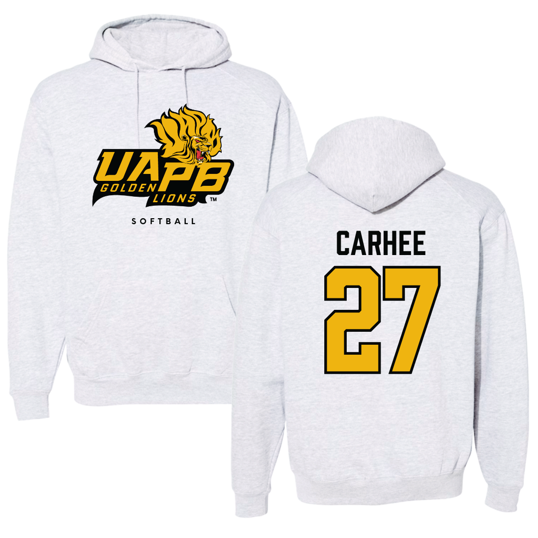 University of Arkansas-Pine Bluff Softball Gray Hoodie  - #27 Jada Carhee