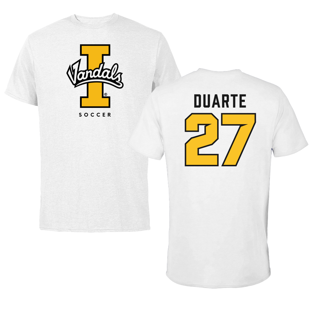 University of Idaho Soccer White Vandals Tee - #27 Leslie Duarte