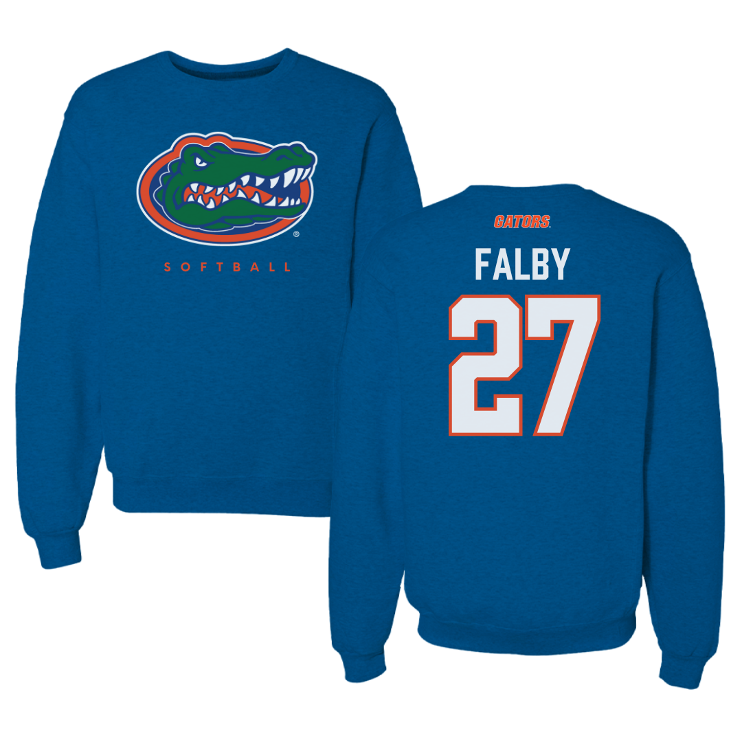 University of Florida Softball Blue Mascot Crewneck - #27 Kendra Falby