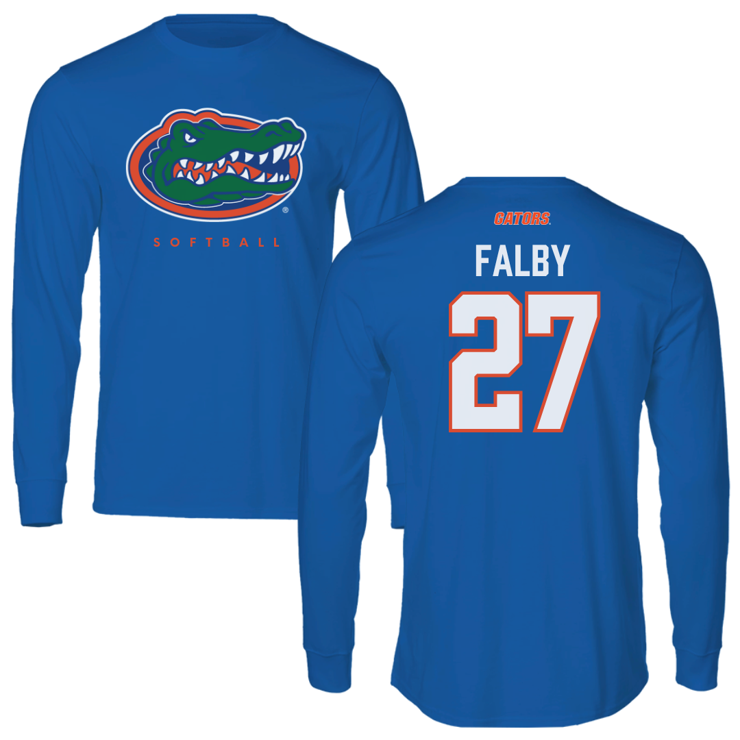 University of Florida Softball Blue Mascot Long Sleeve - #27 Kendra Falby