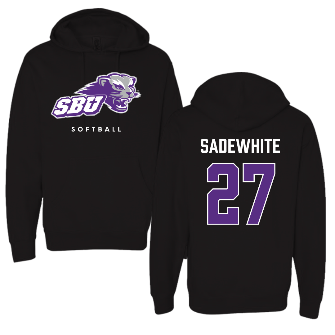 Southwest Baptist University Softball Black Hoodie  - #27 Lucy Sadewhite