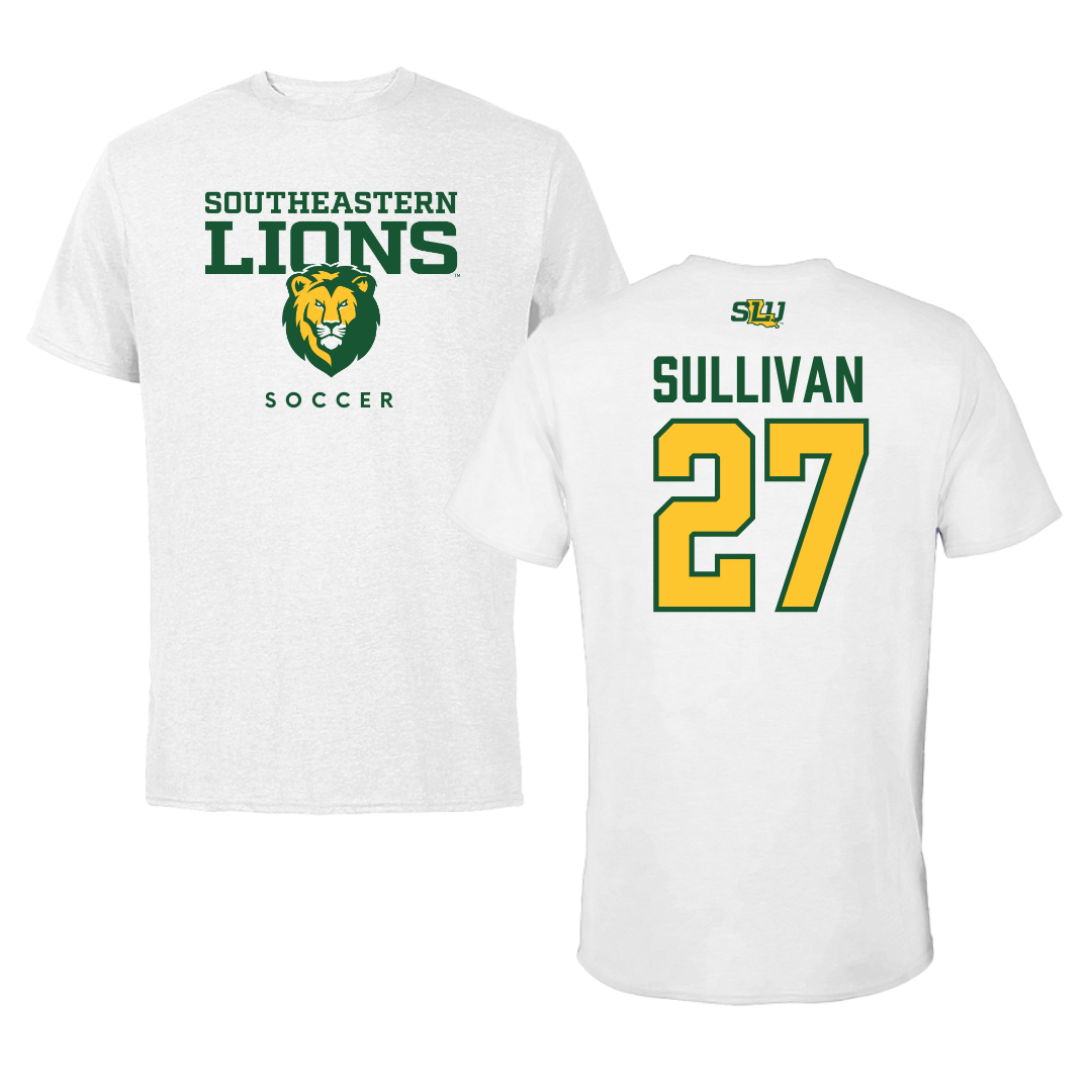 Southeastern Louisiana University Soccer White Tee  - #27 Piper Sullivan
