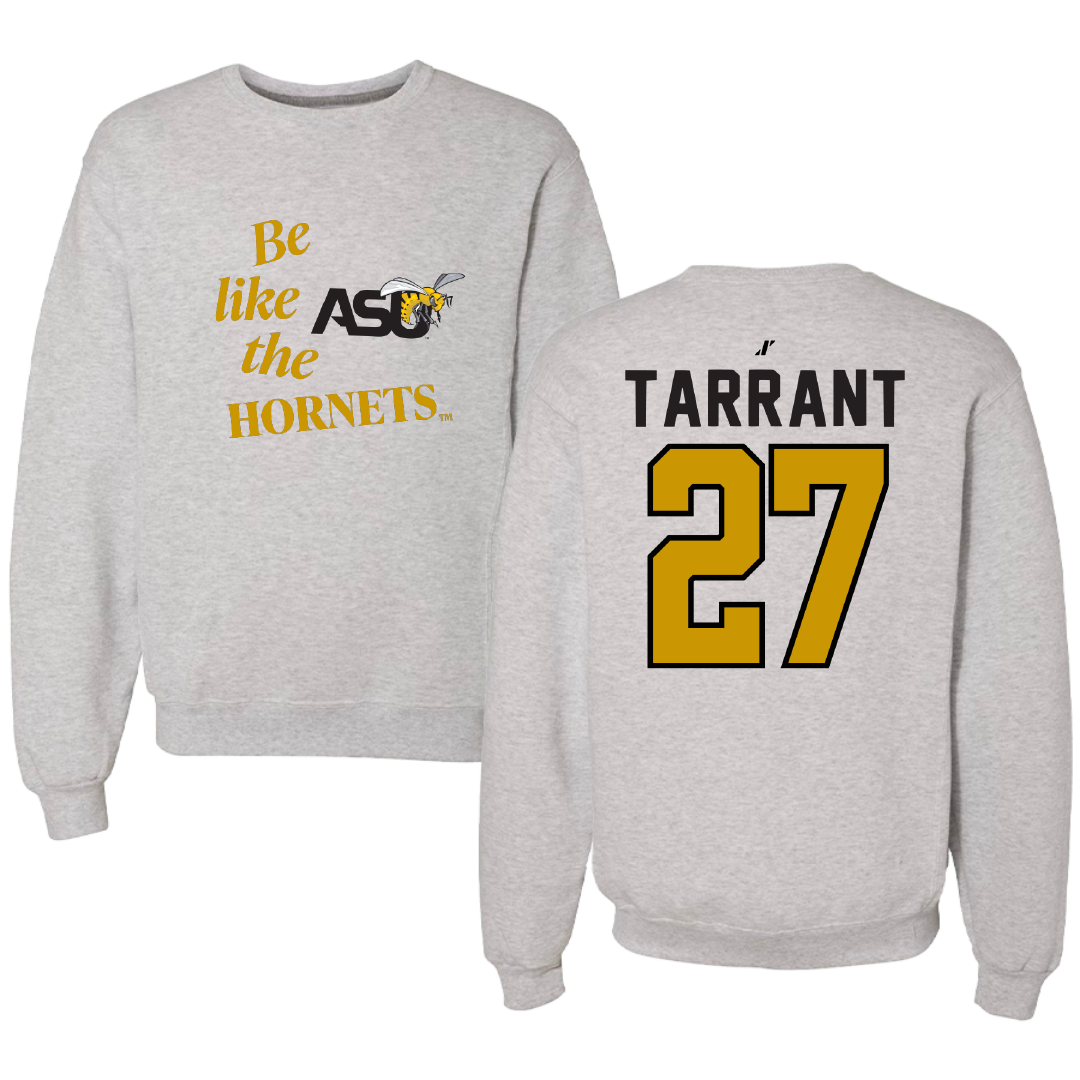 Alabama State University Football Light Gray Be Like Us Crewneck - #27 Eric Tarrant