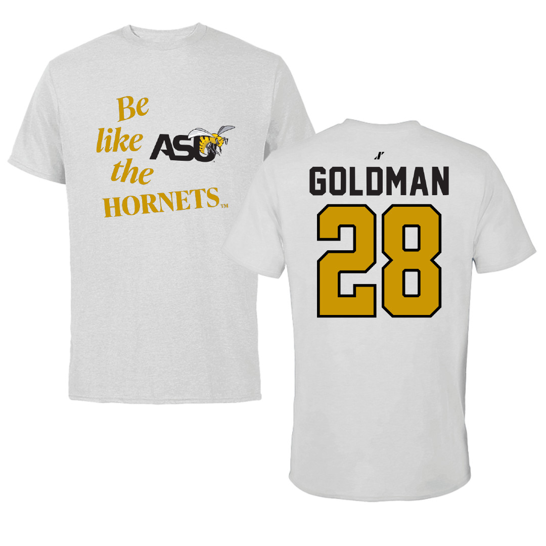 Alabama State University Soccer Light Gray Be Like Us Tee - #28 Morgan Goldman