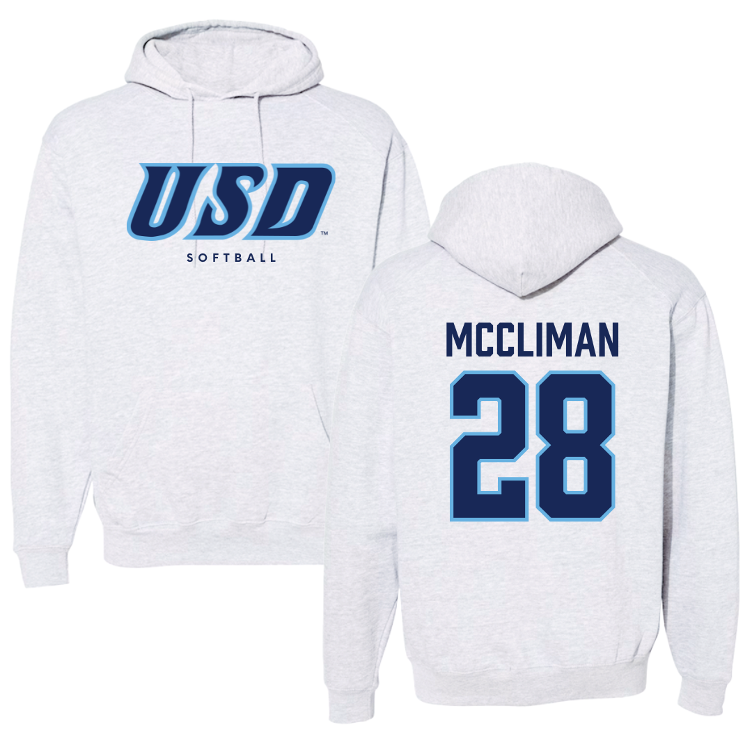 University of San Diego Softball Gray Hoodie  - #28 Natalie McCliman