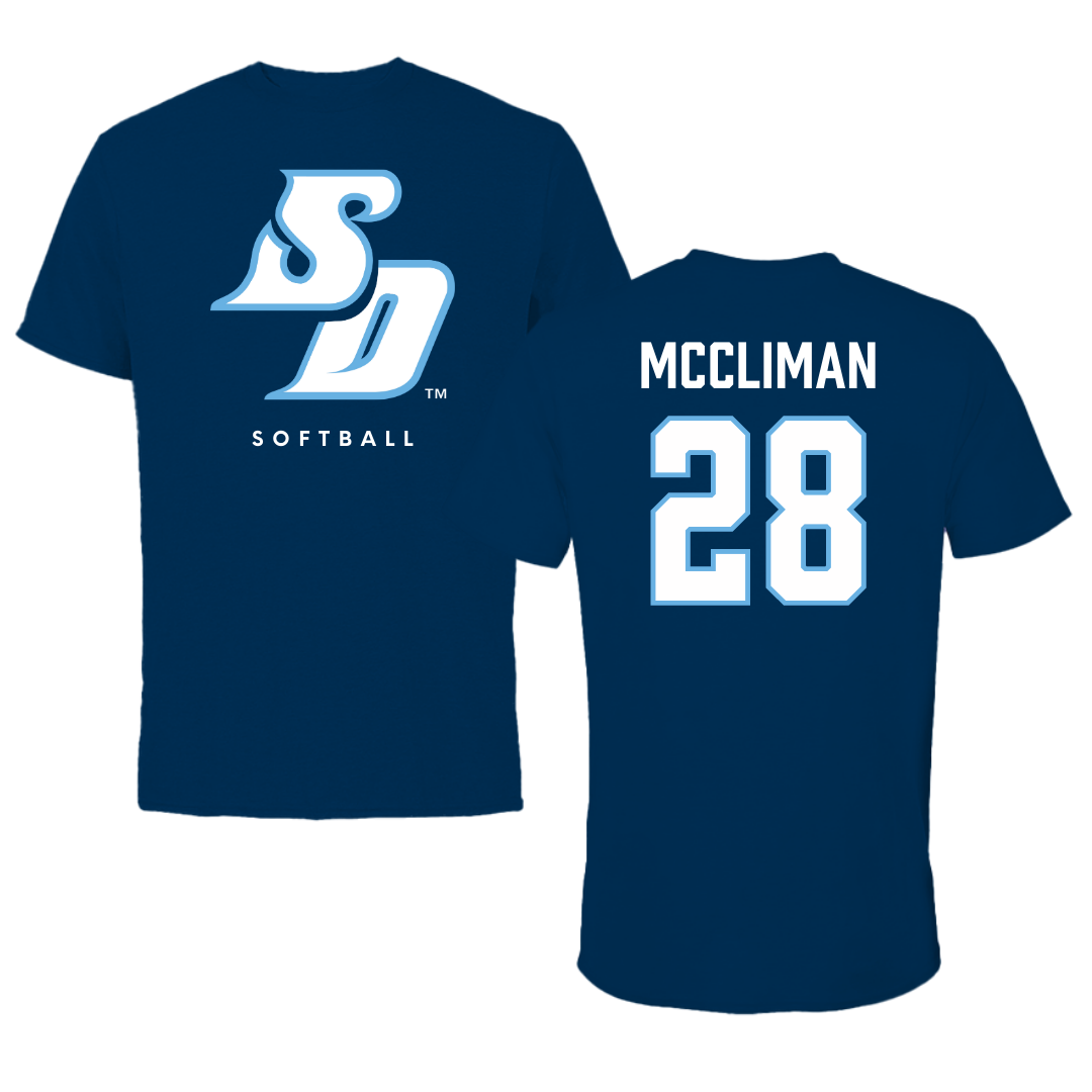University of San Diego Softball Navy Tee  - #28 Natalie McCliman