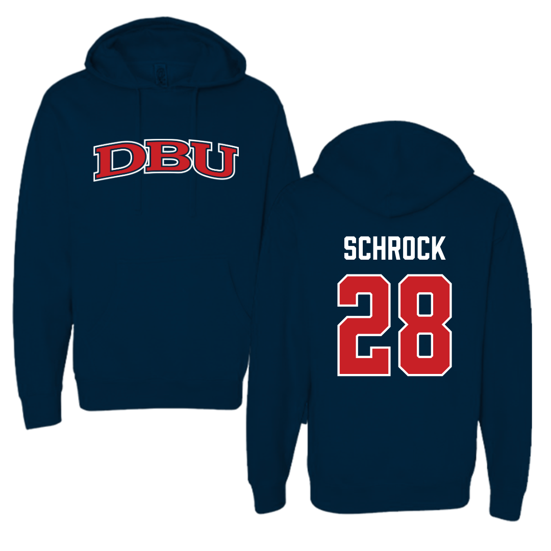 Dallas Baptist University Soccer Navy Hoodie  - #28 Sophia Schrock