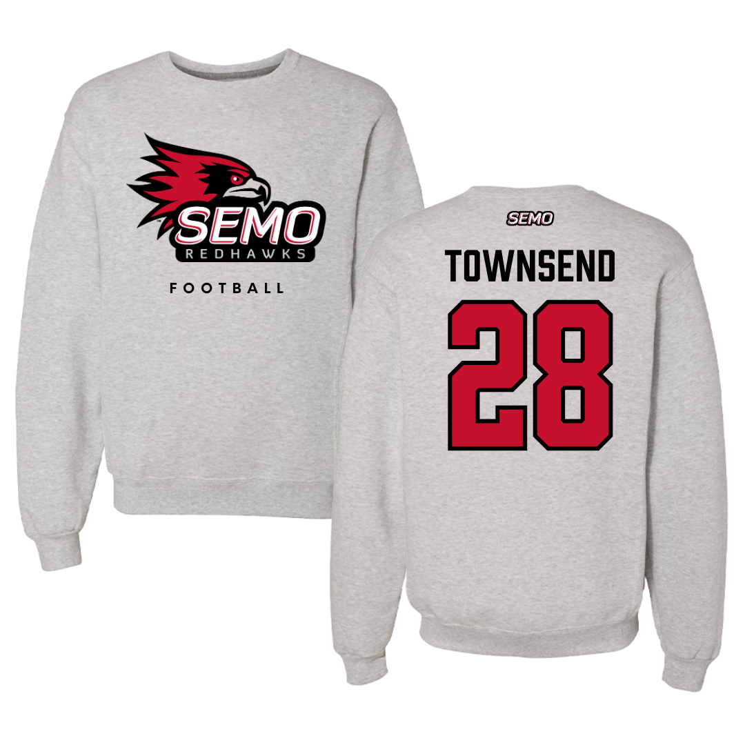 Southeast Missouri State University Football Gray Crewneck  - #28 Amare Townsend