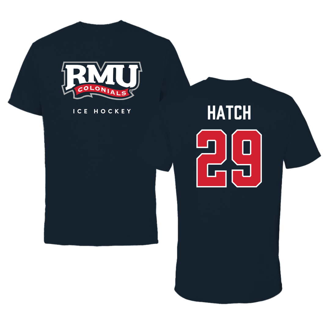 Robert Morris University Ice Hockey Navy Tee  - #29 Maggie Hatch