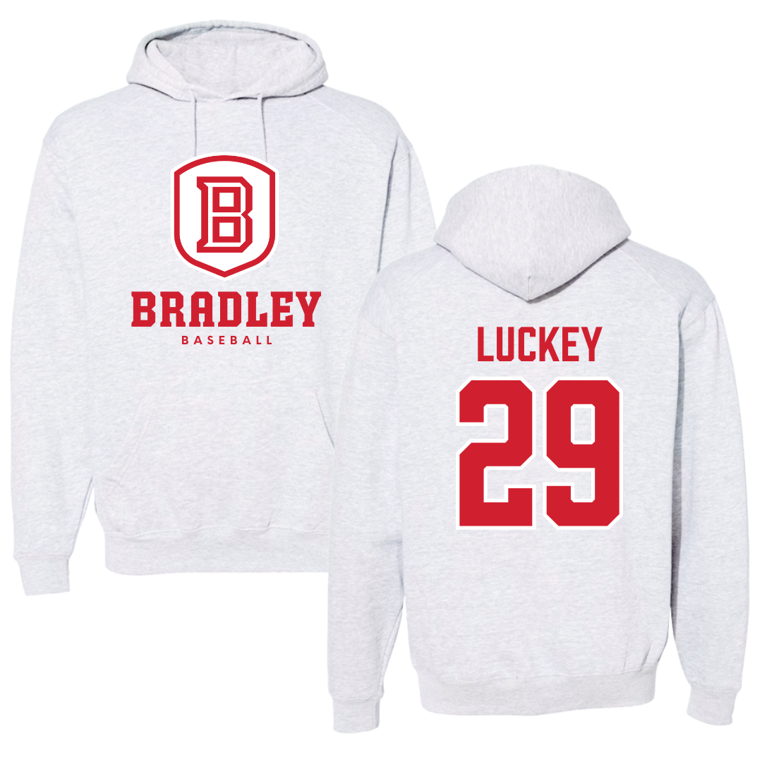 Bradley University Baseball Gray Hoodie  - #29 Cole Luckey