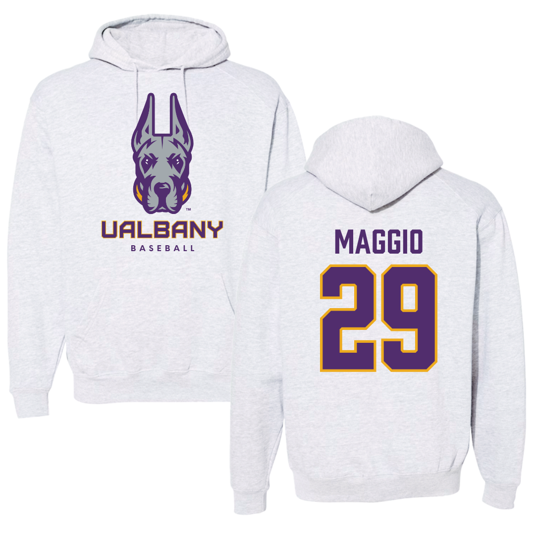 University at Albany Baseball Gray Hoodie  - #29 Michael Maggio