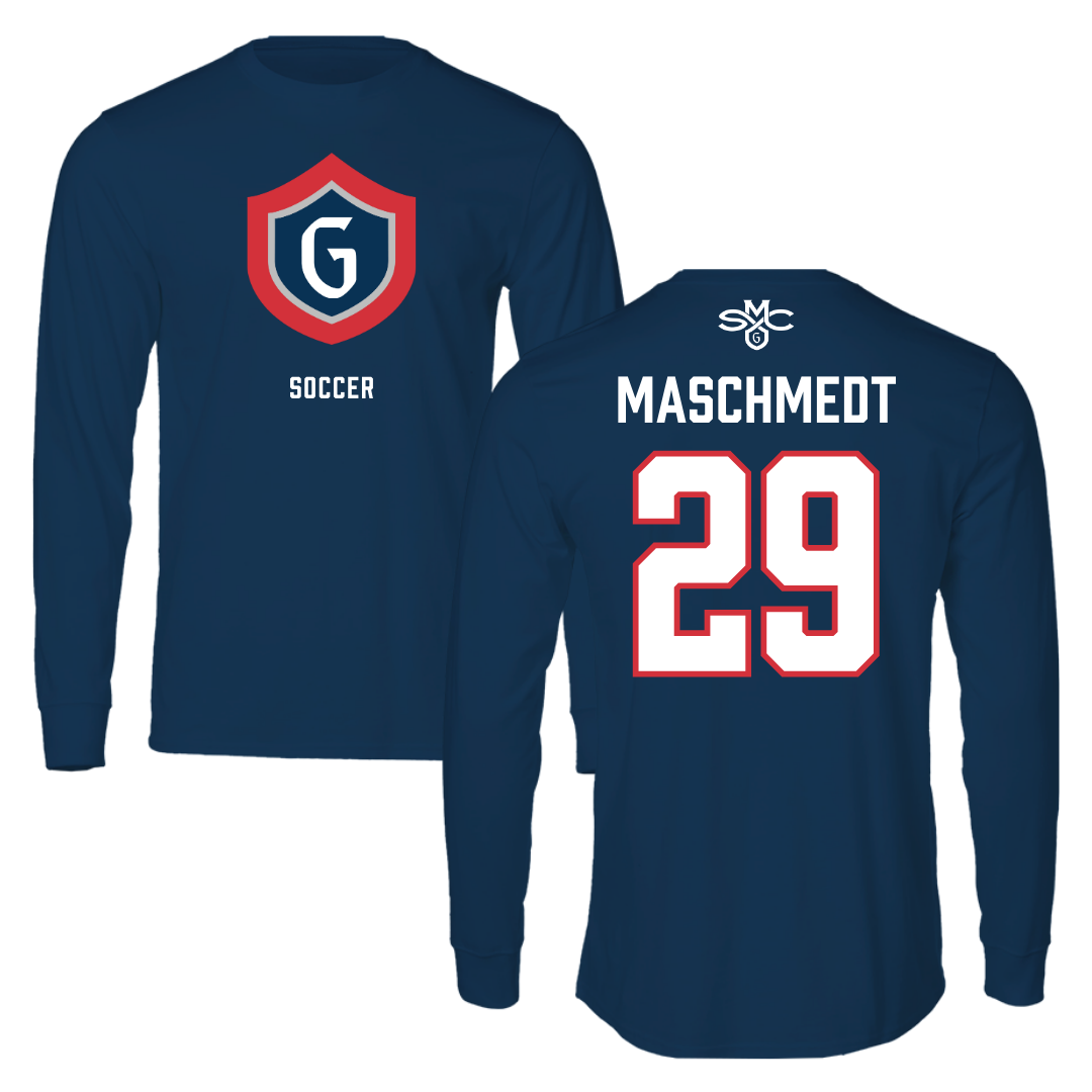 Saint Mary's College of California Soccer Navy Long Sleeve  - #29 Will Maschmedt