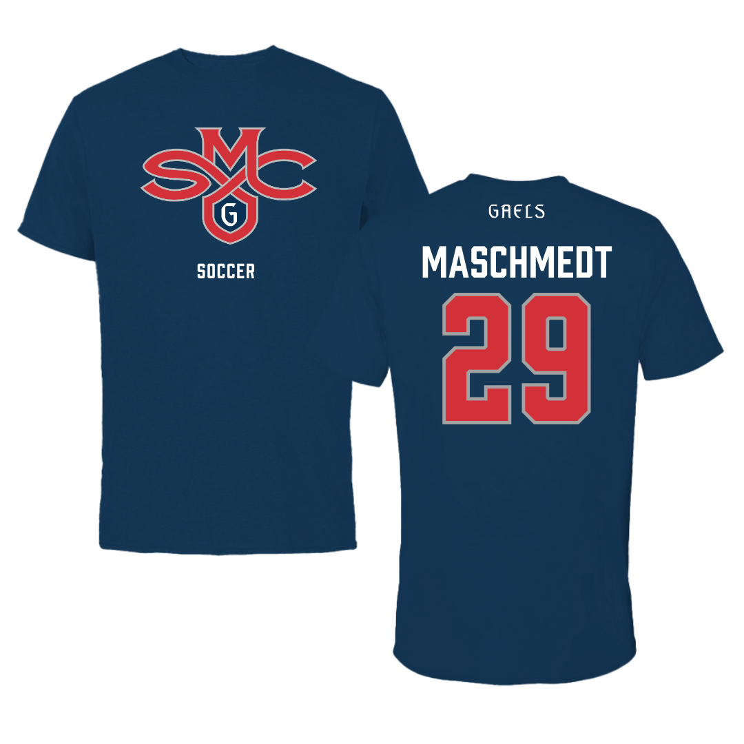 Saint Mary's College of California Soccer Navy Tee  - #29 Will Maschmedt