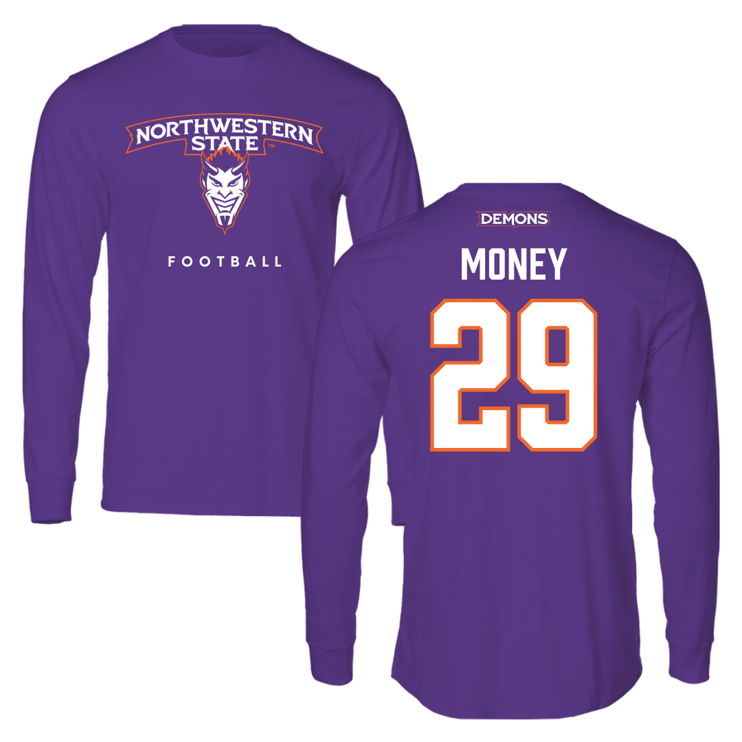 Northwestern State University Football Purple Long Sleeve  - #29 Brett Money