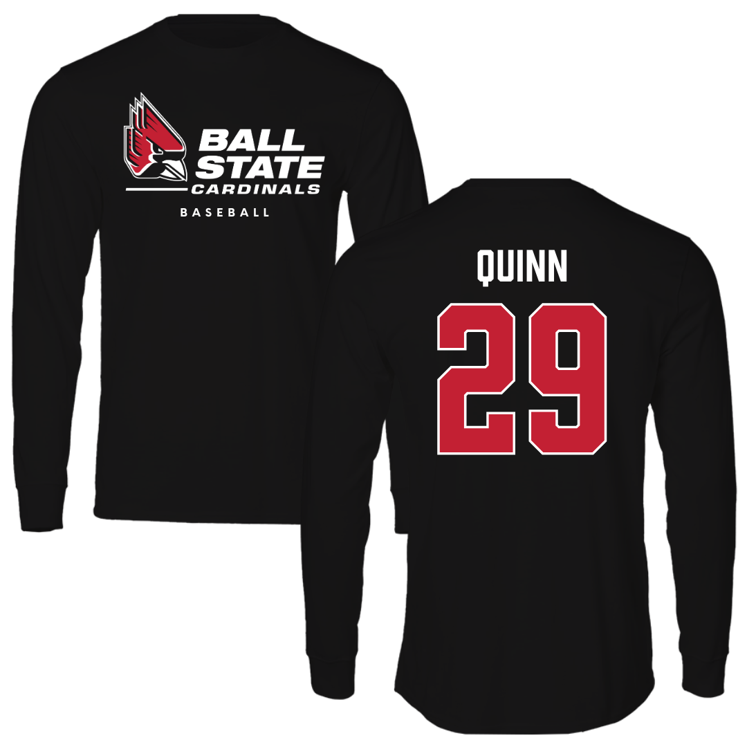 Ball State University Baseball Black Long Sleeve  - #29 Owen Quinn