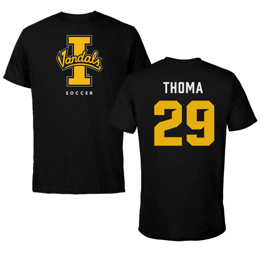 University of Idaho Soccer Black Vandals Tee - #29 Isabelle Thoma