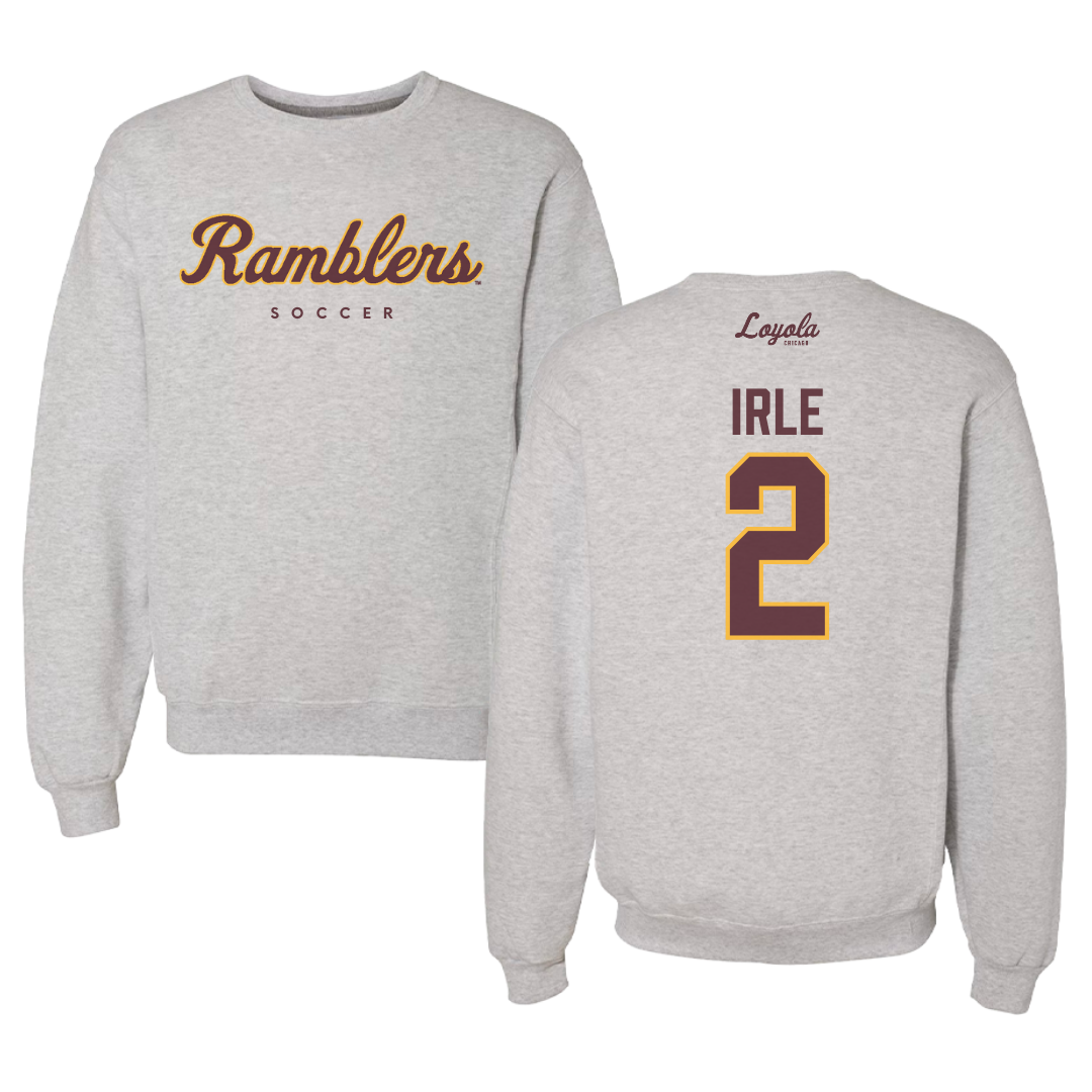Loyola University-Chicago Soccer Gray Crewneck  - #2 Emma Irle