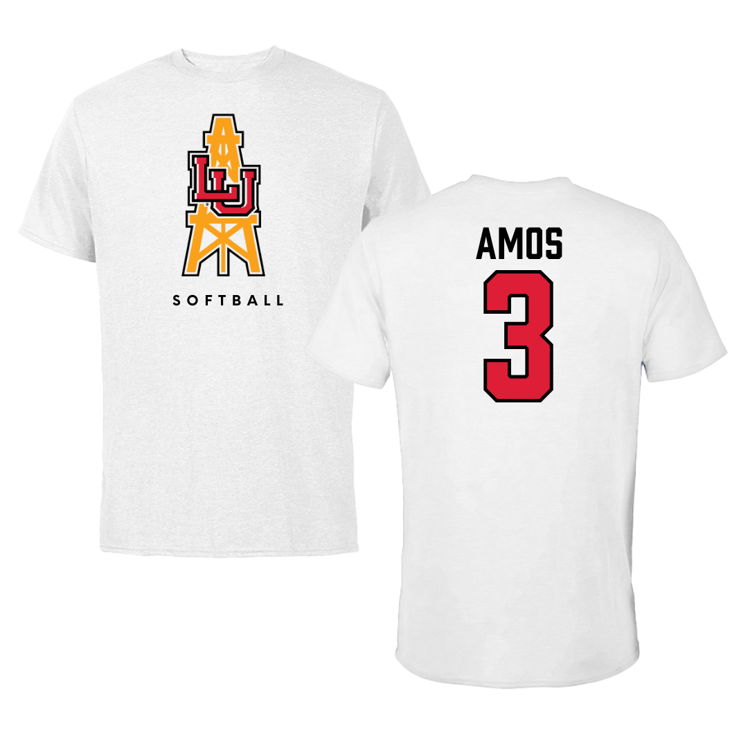 Lamar University Softball White Tee  - #3 Kalie Amos