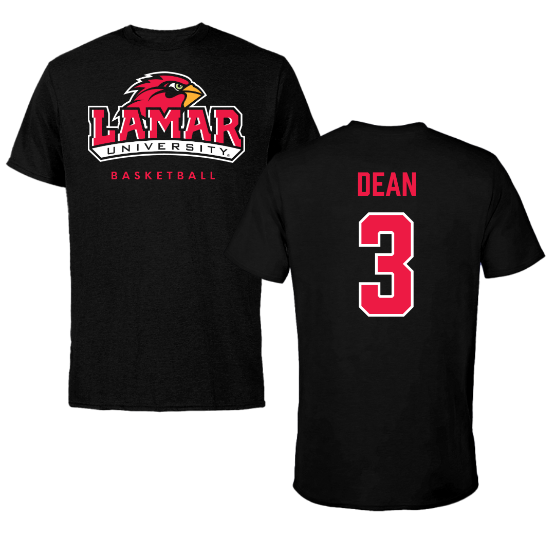Lamar University Basketball Black Tee  - #3 Sabria Dean