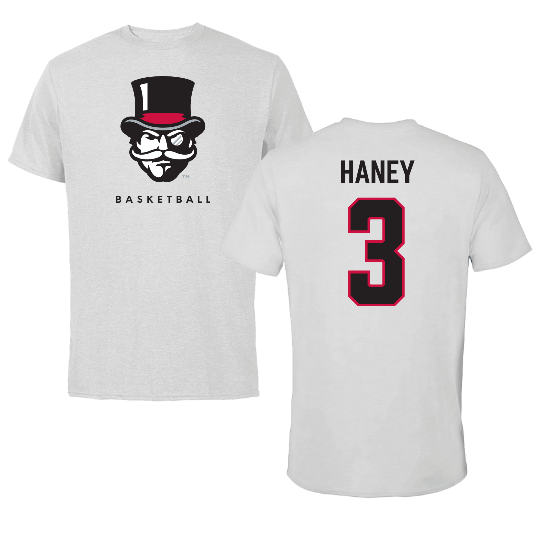 Austin Peay State University Basketball Gray Mascot Tee - #3 Isaac Haney