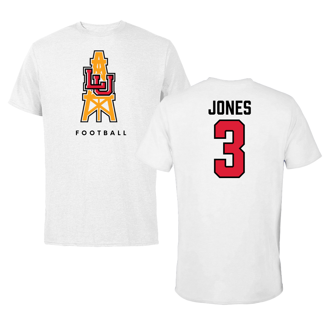 Lamar University Football White Tee  - #3 Izaha Jones