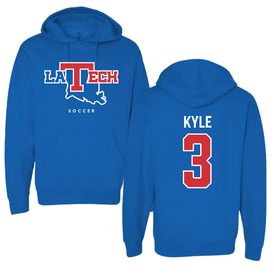 Louisiana Tech University Soccer Royal Blue Hoodie  - #3 Avery Kyle
