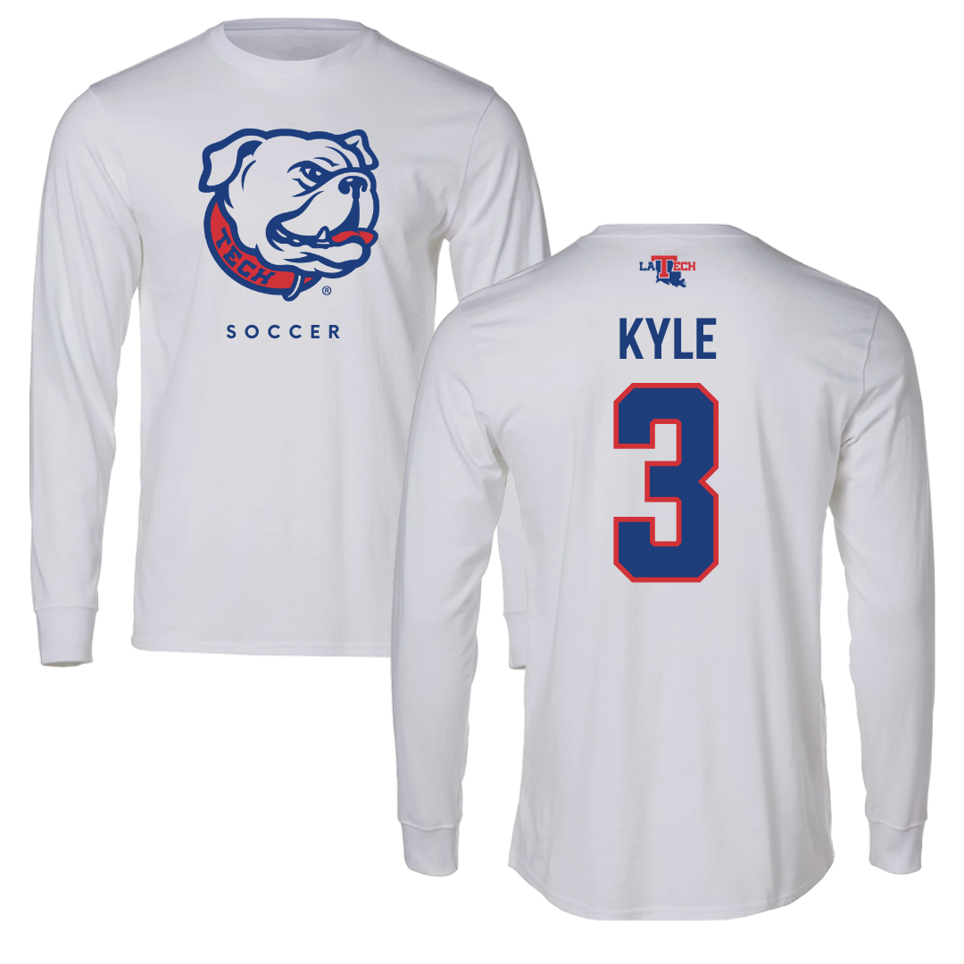 Louisiana Tech University Soccer White Long Sleeve  - #3 Avery Kyle