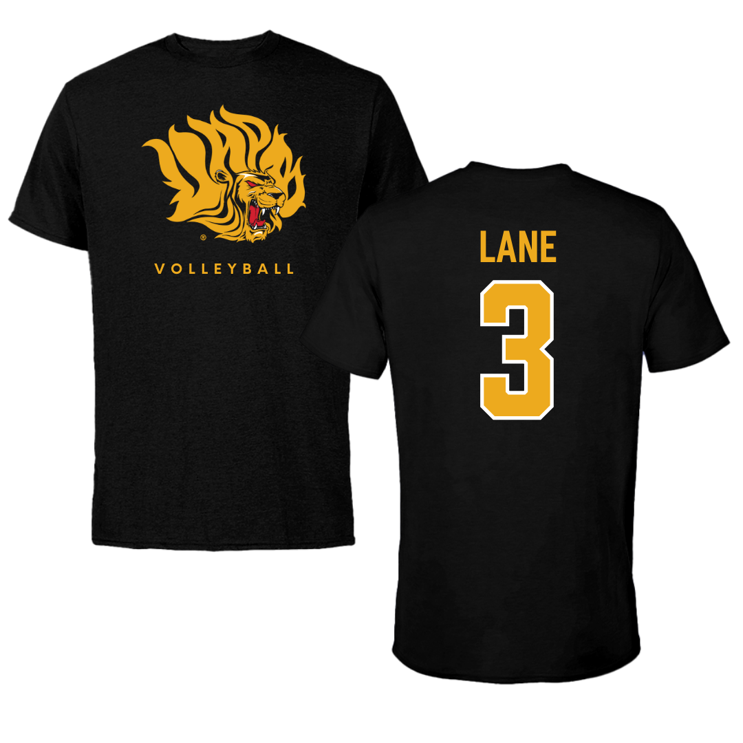 University of Arkansas-Pine Bluff Volleyball Black Tee  - #3 Aleria Lane