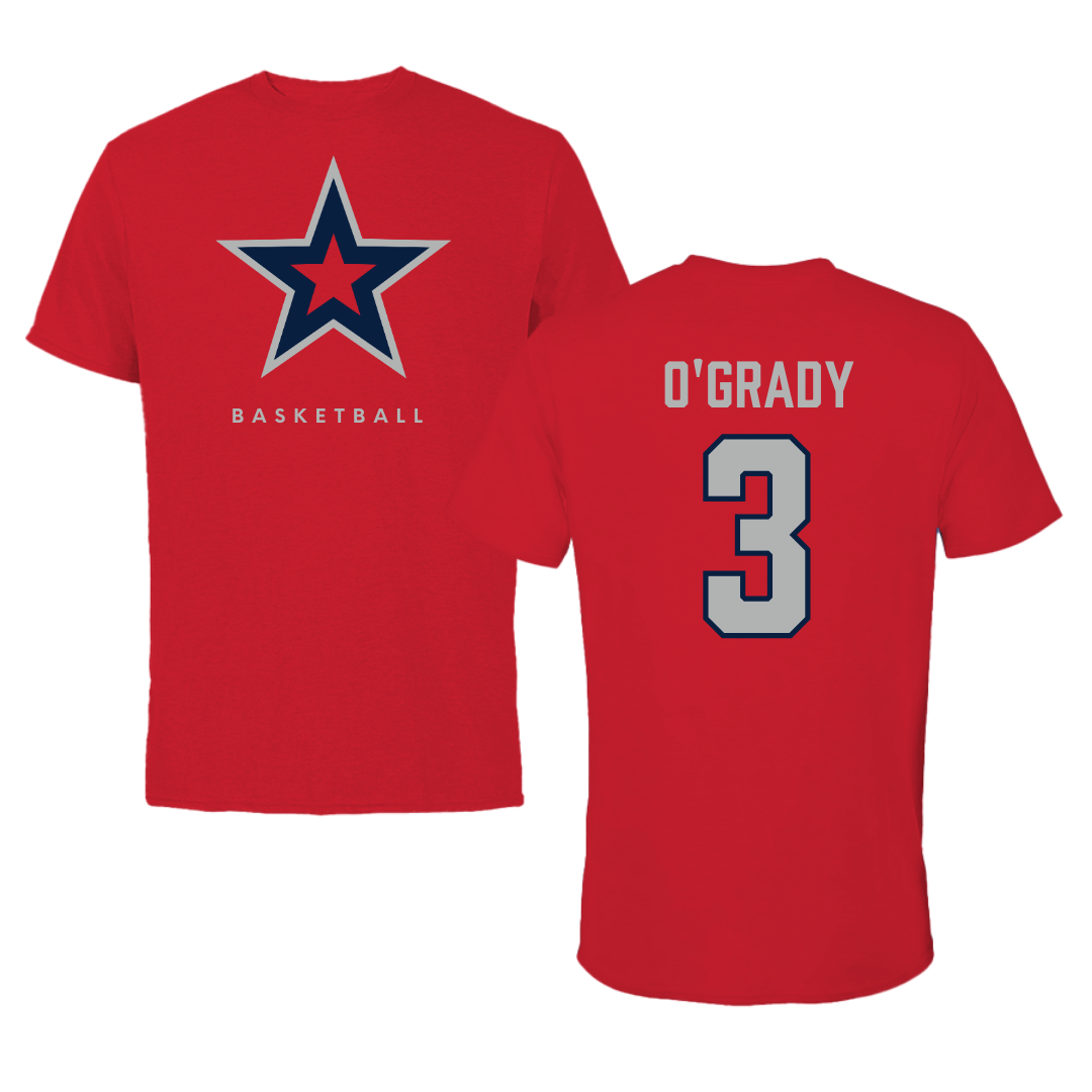 Robert Morris University Basketball Red Tee  - #3 Tanner O'Grady