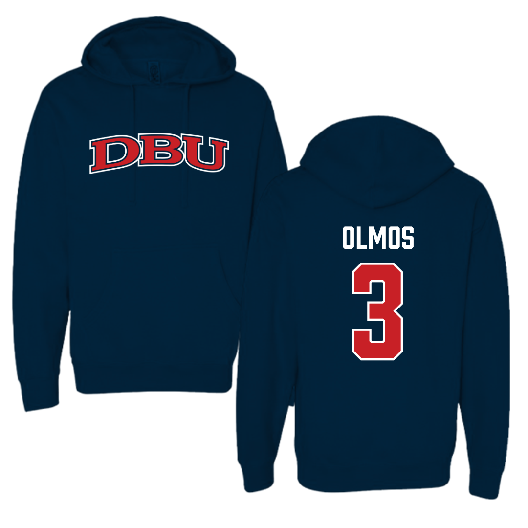 Dallas Baptist University Soccer Navy Hoodie  - #3 Angelina Olmos