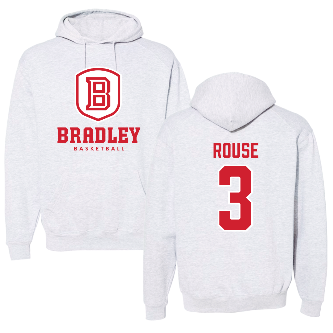 Bradley University Basketball Gray Hoodie  - #3 Alex Rouse