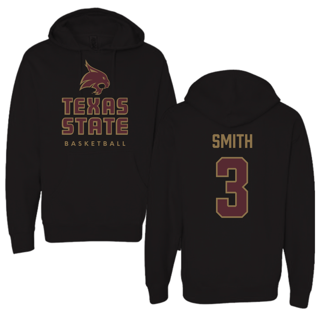 Texas State University Basketball Black Hoodie  - #3 Crystal Smith