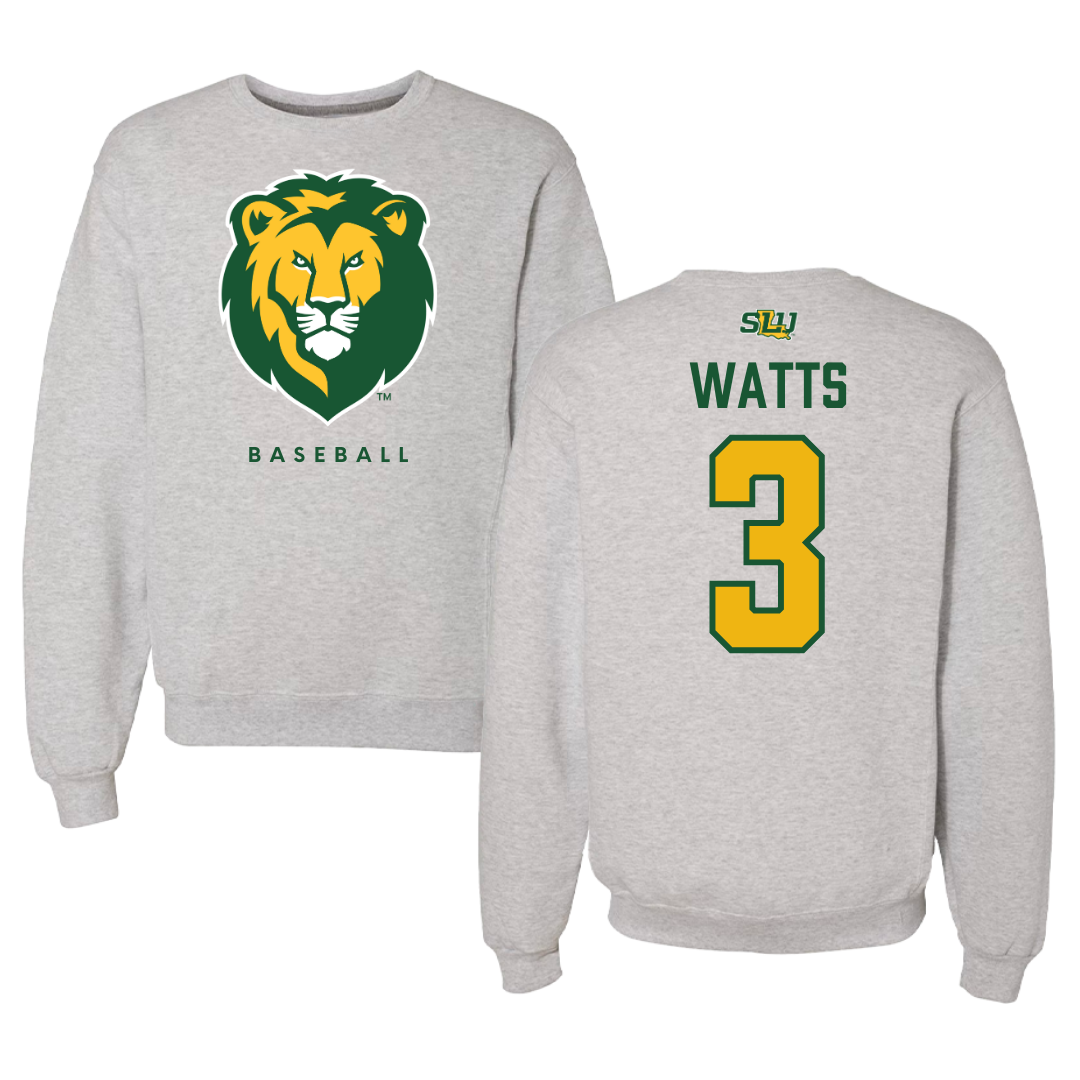 Southeastern Louisiana University Baseball Gray Crewneck  - #3 Dane Watts