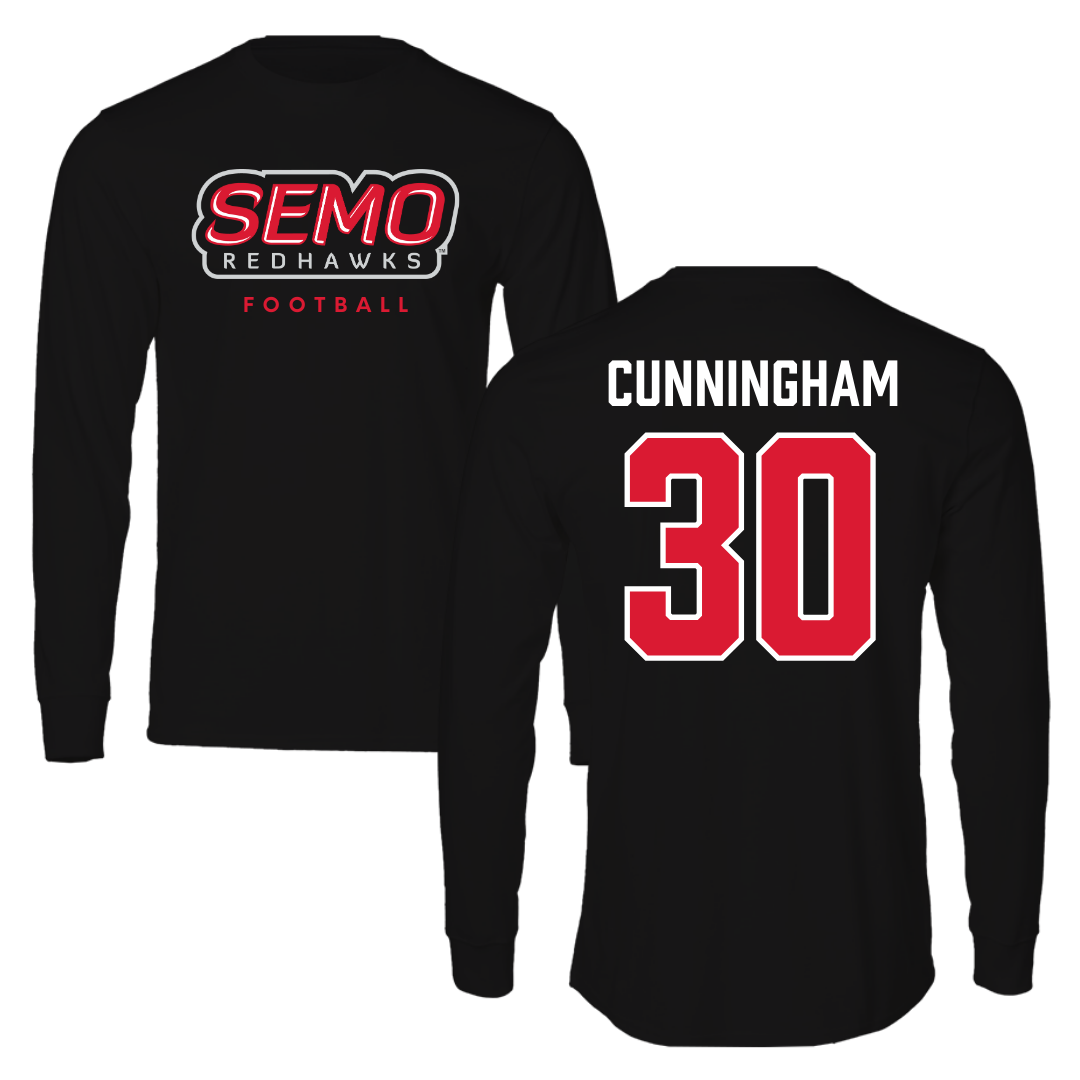 Southeast Missouri State University Football Black Long Sleeve  - #30 Judd Cunningham