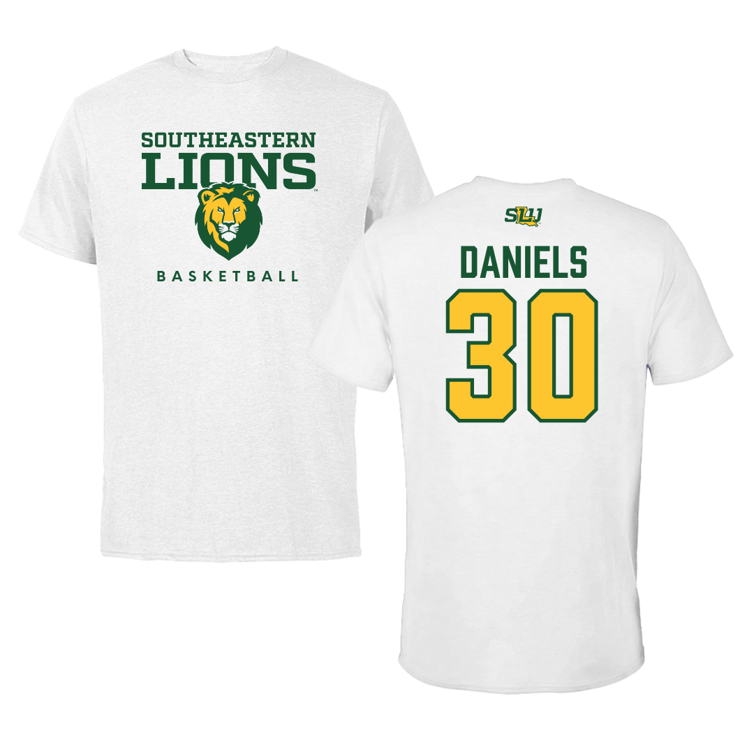 Southeastern Louisiana University Basketball White Tee  - #30 Cheyanne Daniels