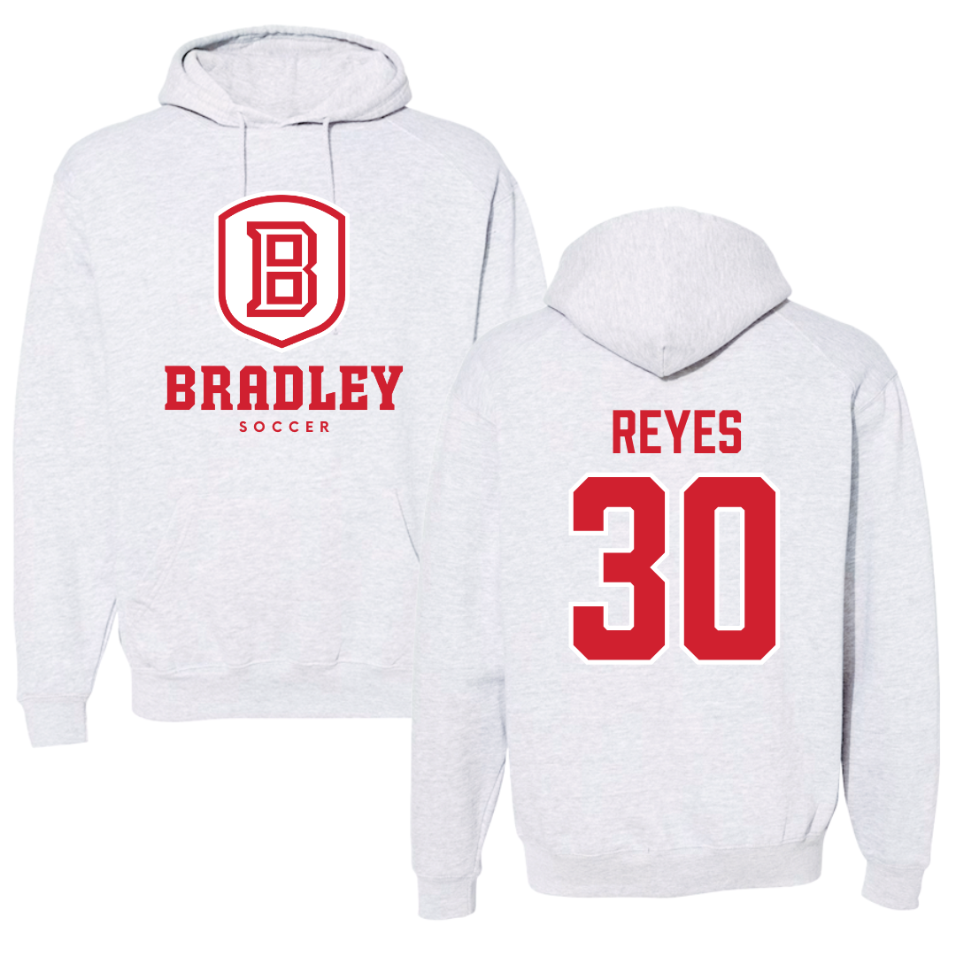 Bradley University Soccer Gray Hoodie  - #30 Ivan Reyes