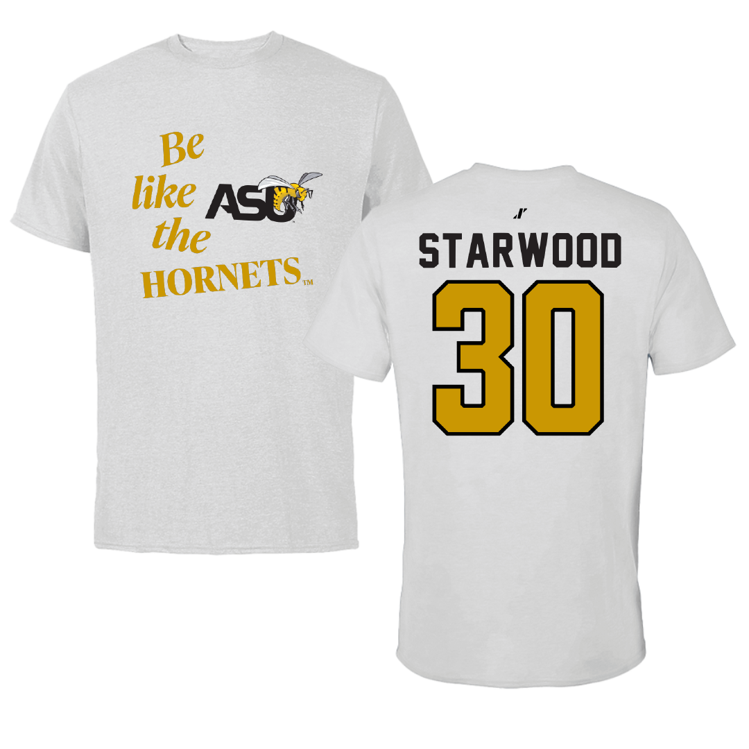Alabama State University Soccer Light Gray Be Like Us Performance Tee - #30 Lauryn Starwood