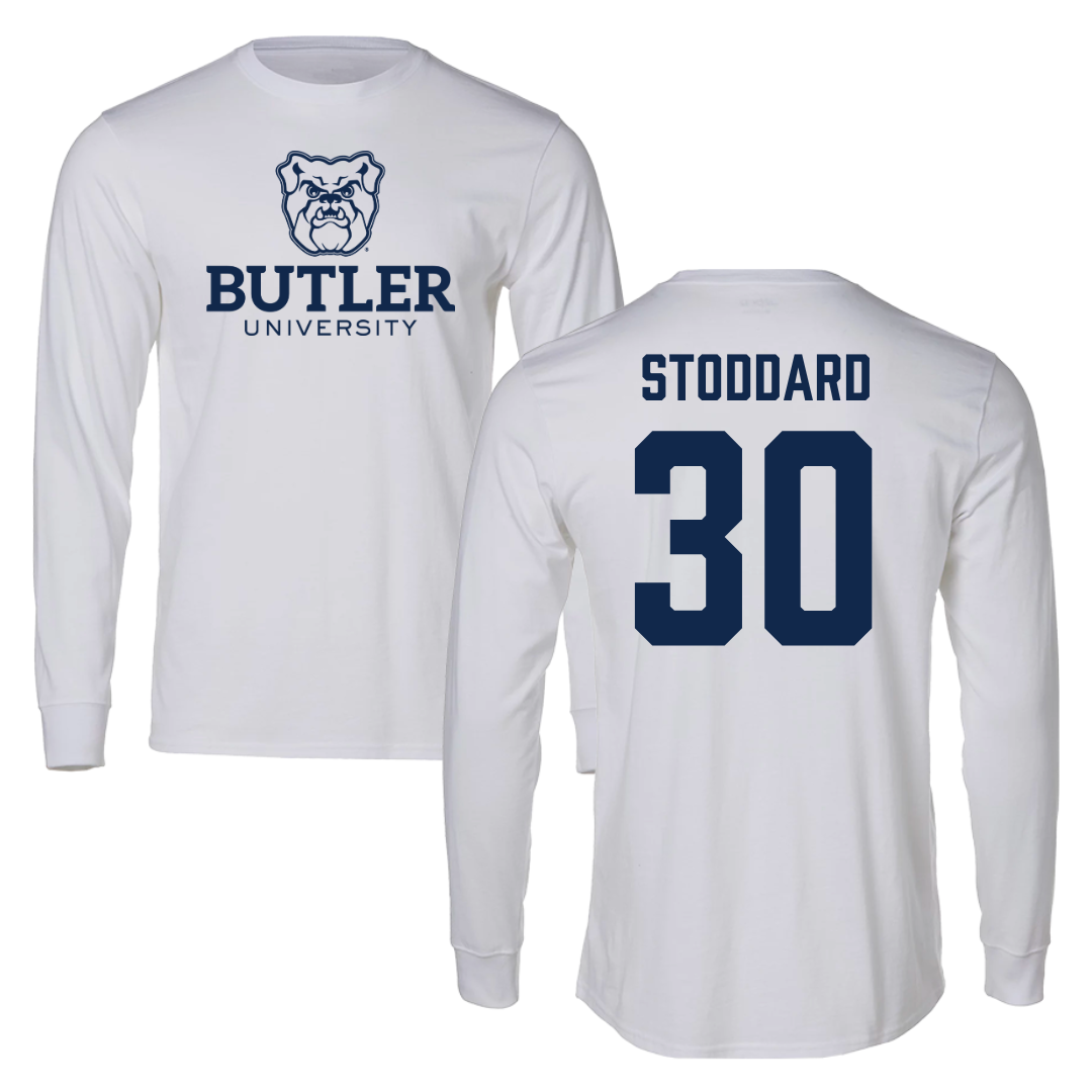 Butler University Basketball White Long Sleeve  - #30 Abby Stoddard