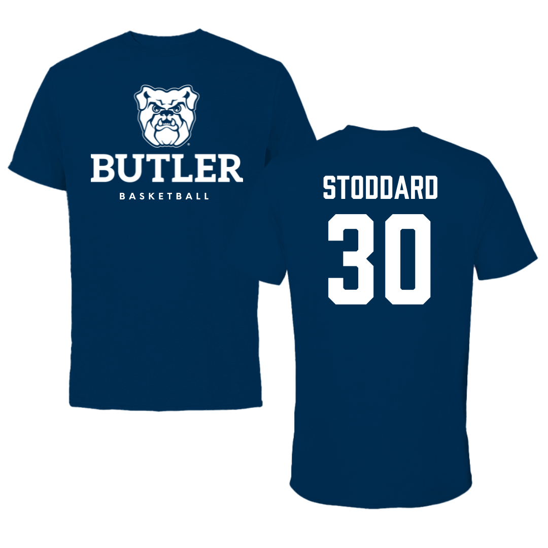 Butler University Basketball Navy Tee  - #30 Abby Stoddard