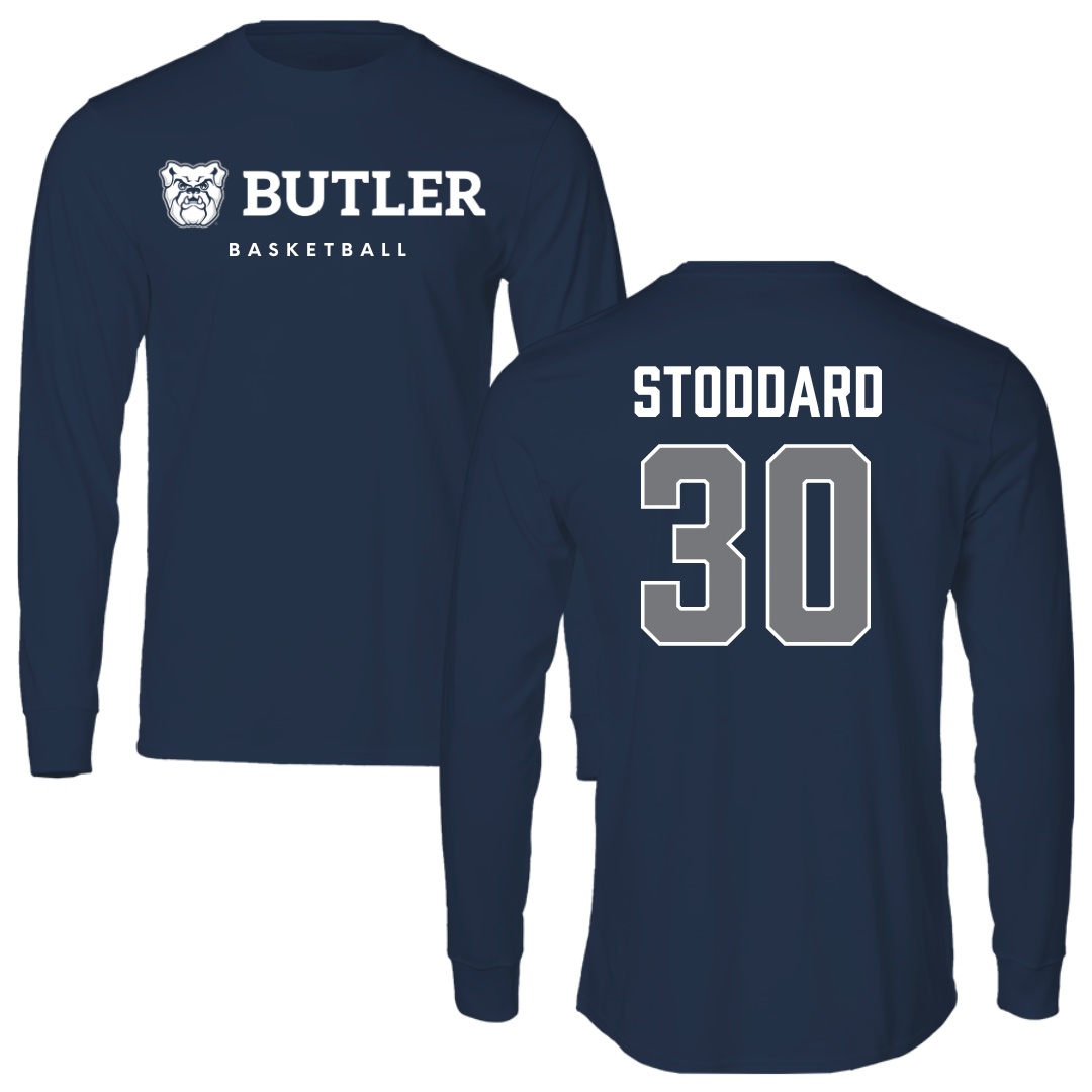 Butler University Basketball Navy Long Sleeve  - #30 Abby Stoddard