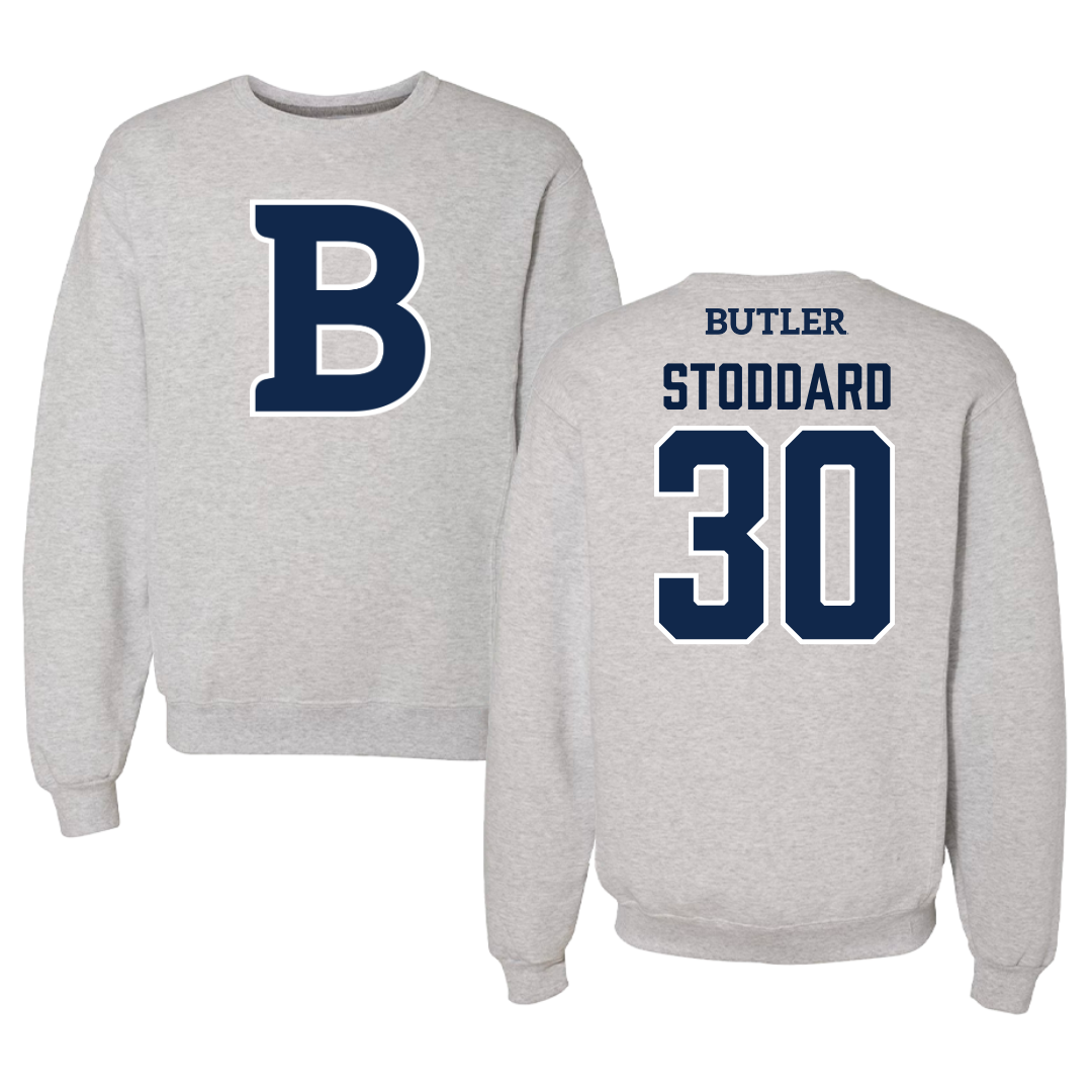 Butler University Basketball Gray Crewneck  - #30 Abby Stoddard