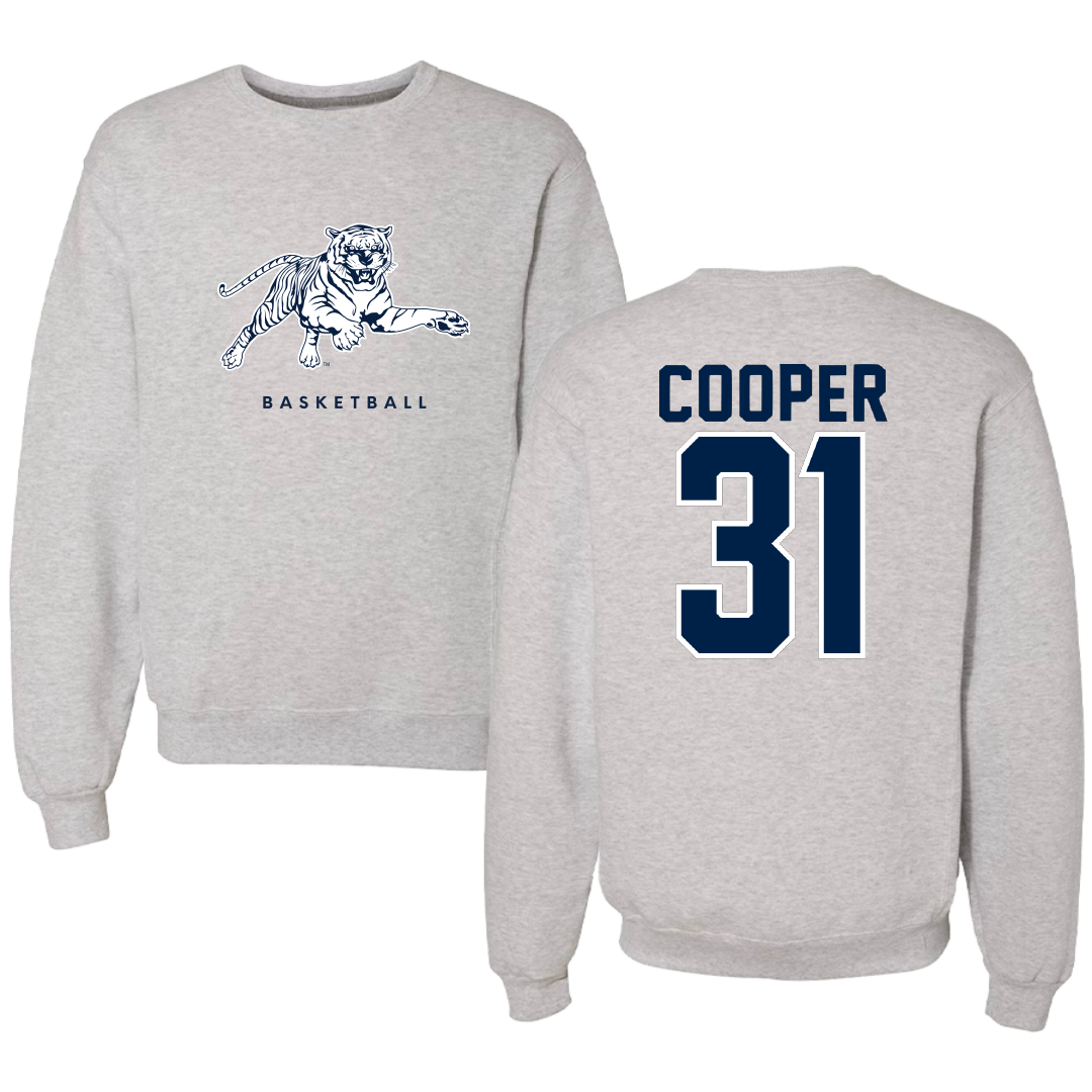 Jackson State University Basketball Gray Crewneck - #31 Zoe Cooper
