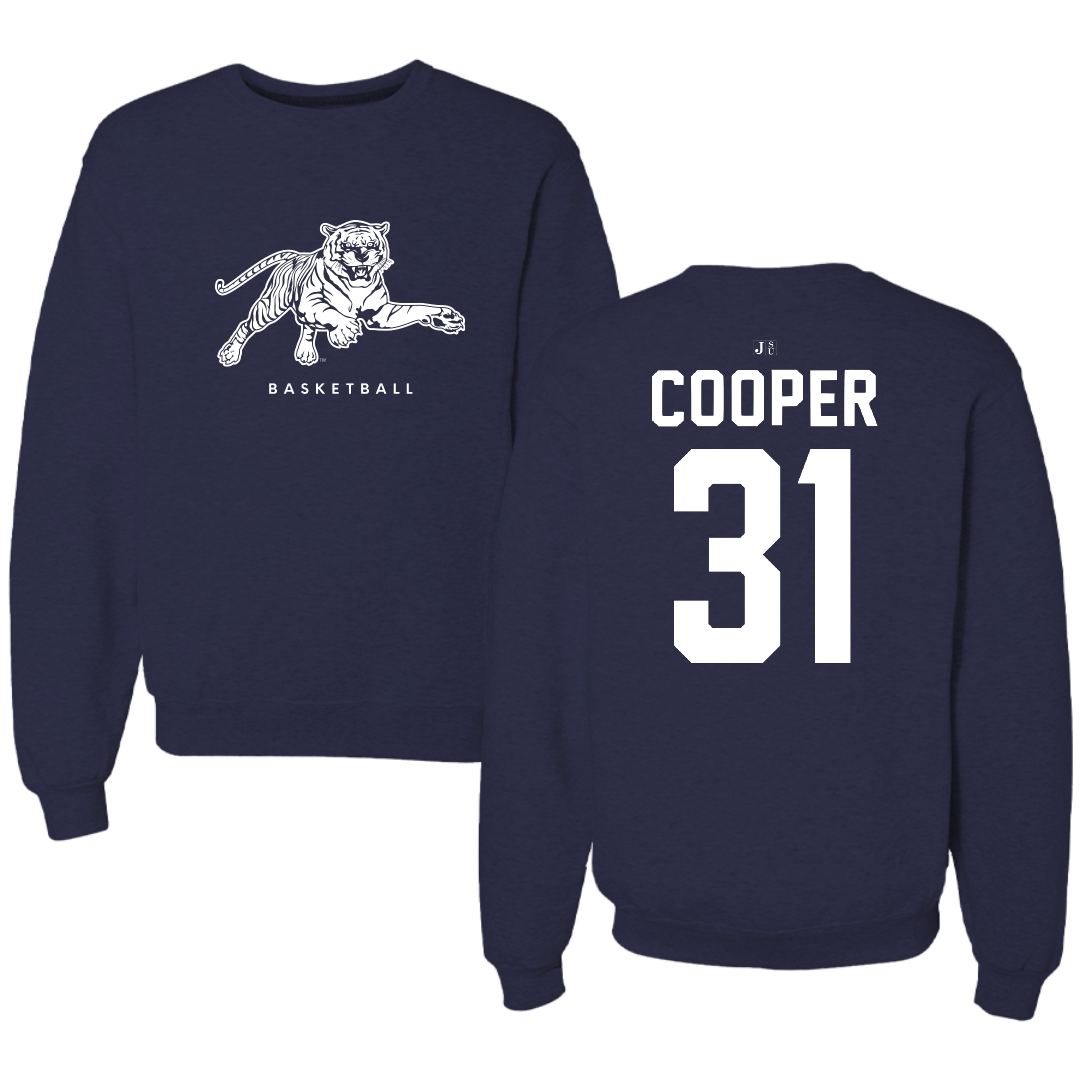Jackson State University Basketball Navy Crewneck - #31 Zoe Cooper